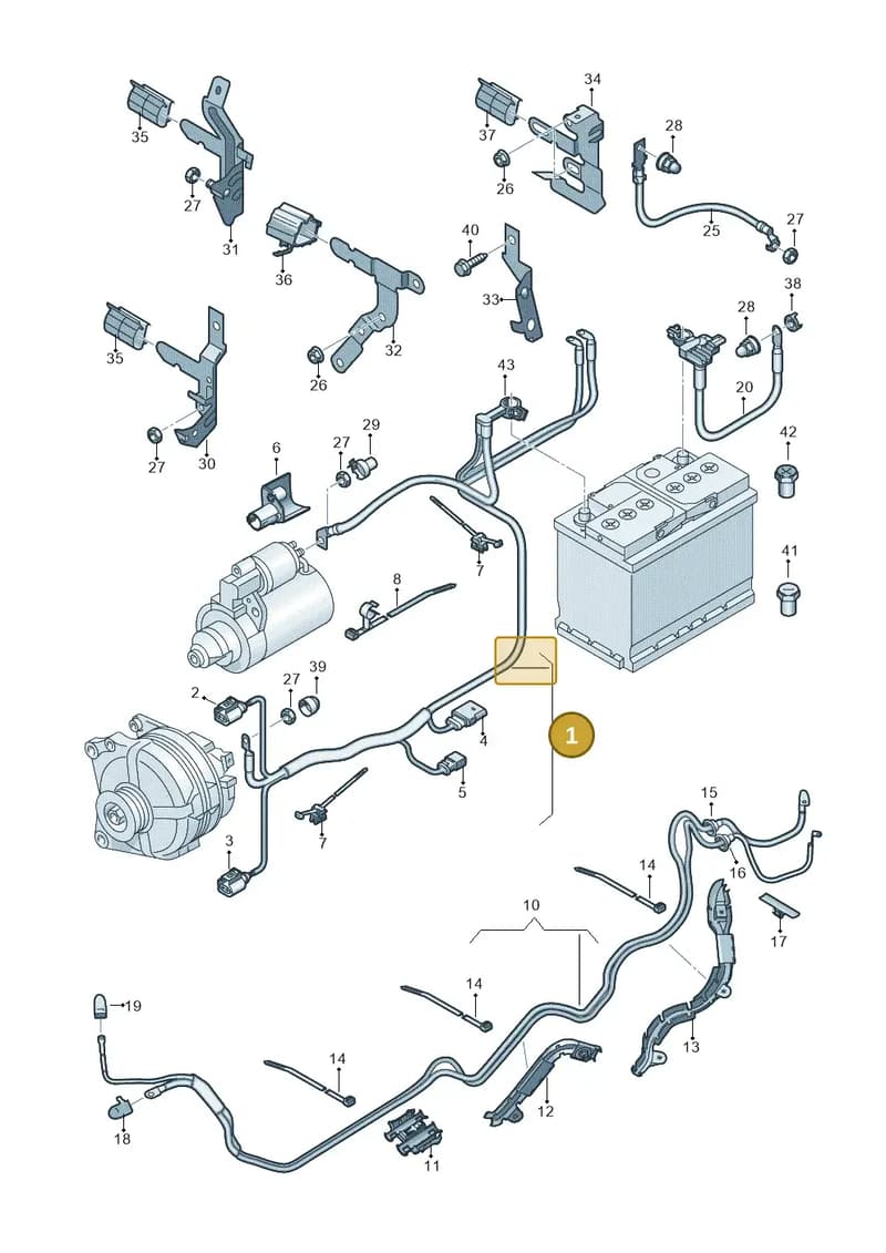 2Q0971349LG — Volkswagen Polo (2017-2025) diagram 837971010, position 1