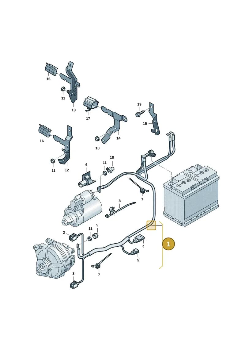 2Q0971349LN — Volkswagen Taigo (2021-2025) diagram 2f0971100, position 1