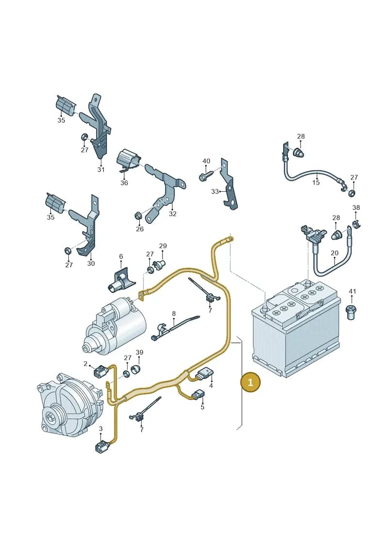2Q0971349LR — Volkswagen T-Cross (2018-2025) diagram 587971001, position 1