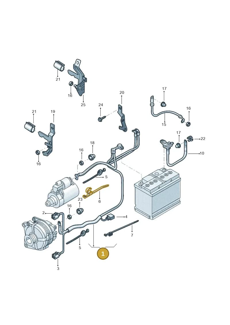2Q0971349PA — Volkswagen T-Cross 1,0 (2019-) diagram 581971001, position 1
