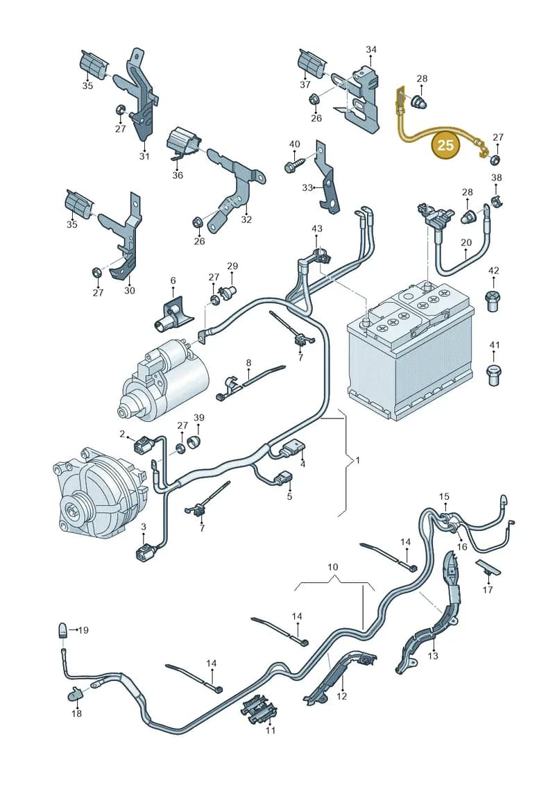 2Q0971537AC — Volkswagen Polo (2017-2025) diagram 837971010, position 25