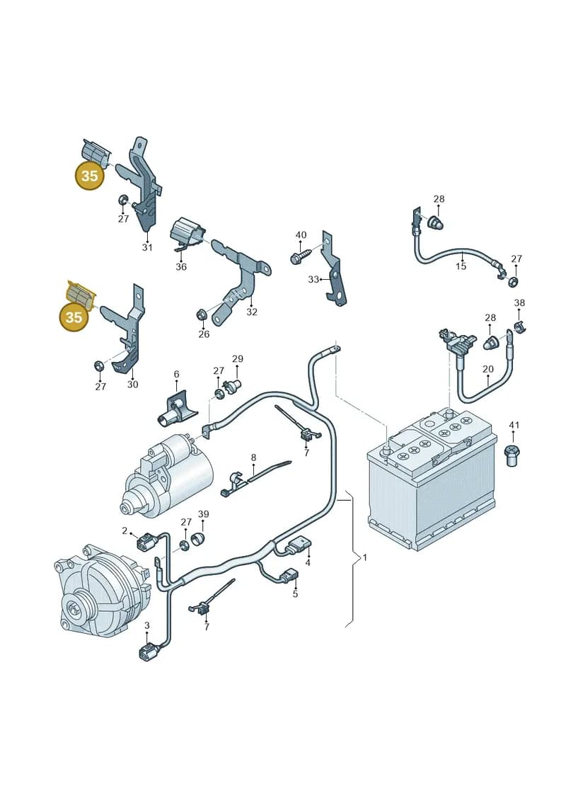 2Q0971615L — Volkswagen T-Cross (2018-2025) diagram 587971001, position 35