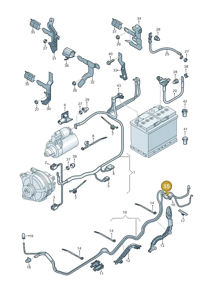 2Q0971841 — Volkswagen Polo (2017-2025) diagram 837971010, position 15