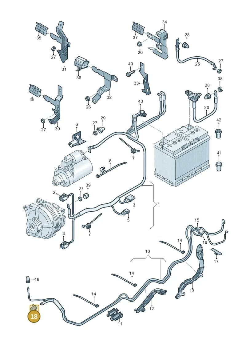 2Q0971932 — Volkswagen Polo (2017-2025) diagram 837971010, position 18