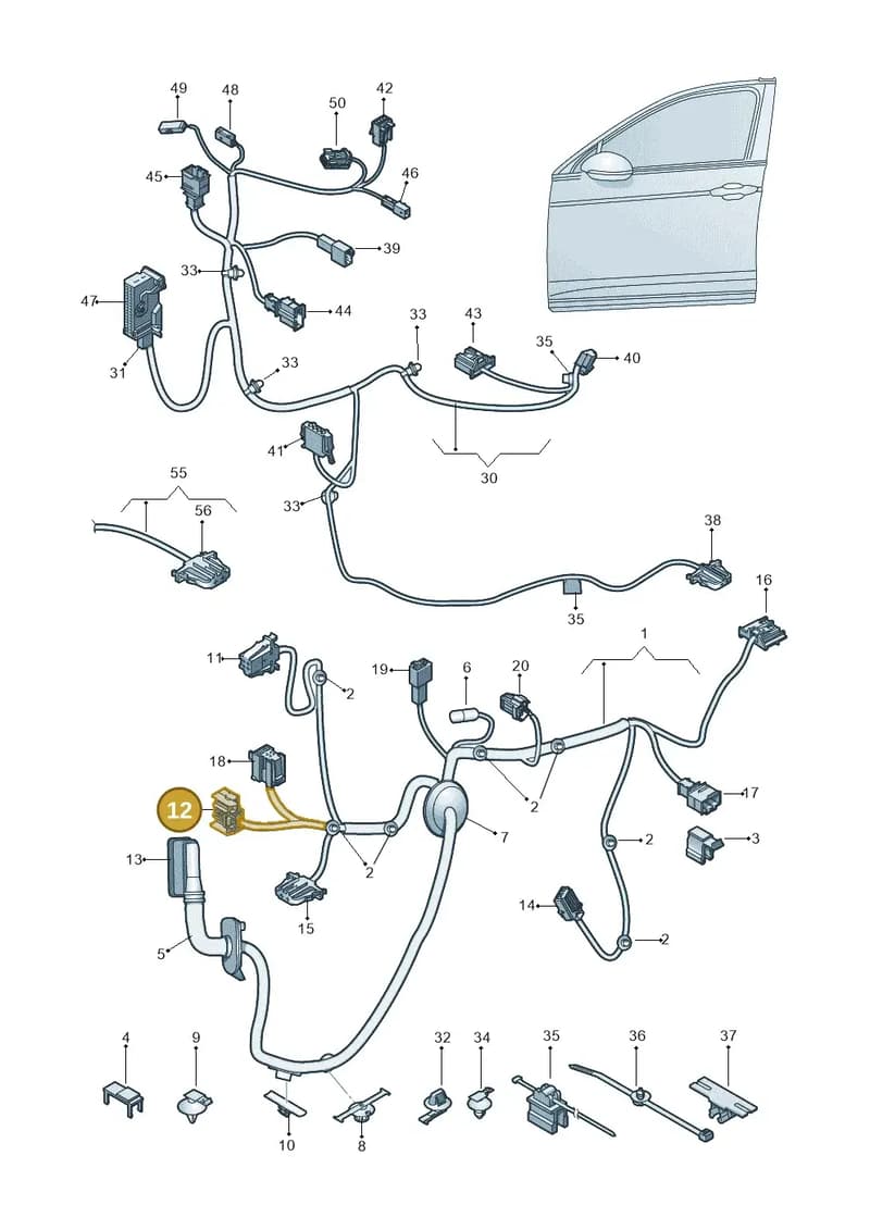 2Q0972724 — Volkswagen E-Bora (2019-) diagram 793972330, position 12