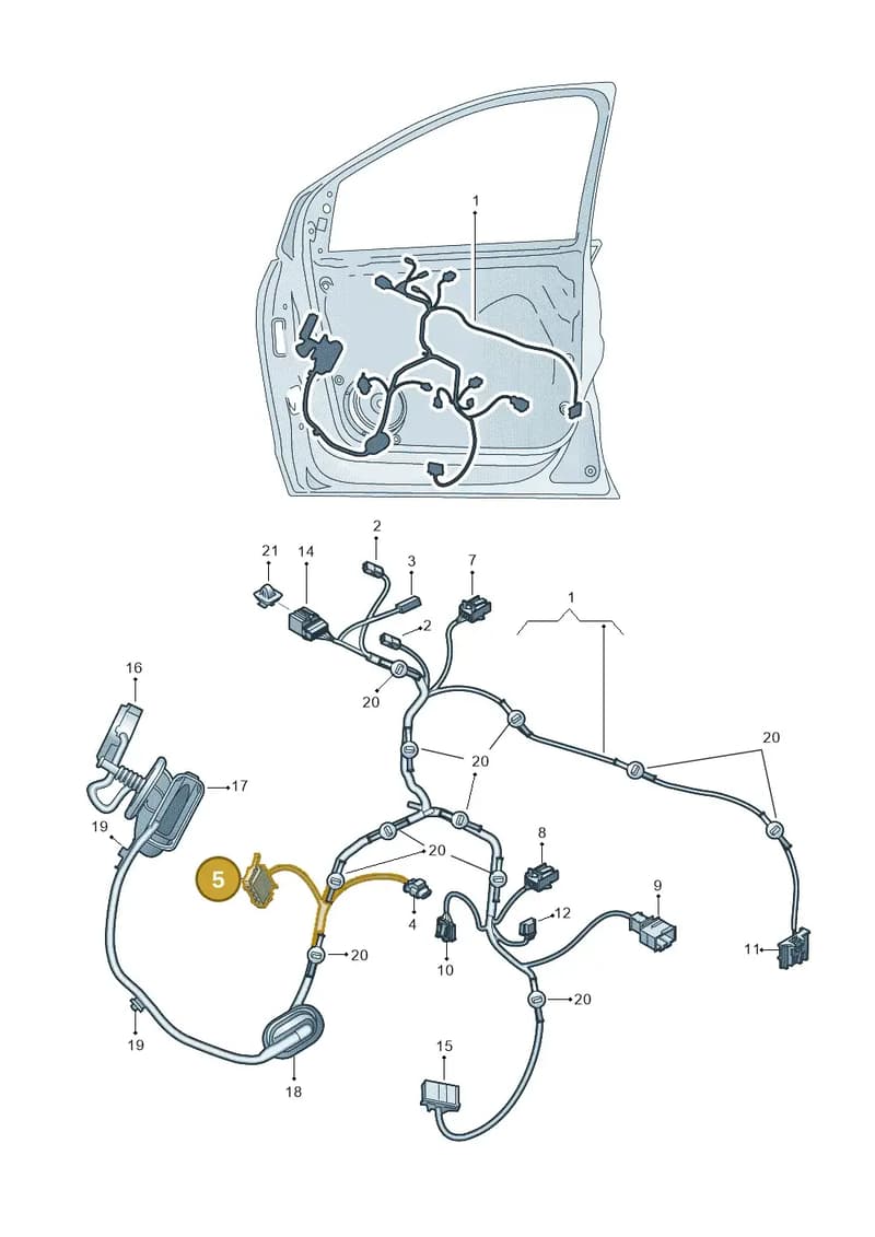 2Q0972724 — Skoda Fabia (2021-2022) diagram 837972340, position 5
