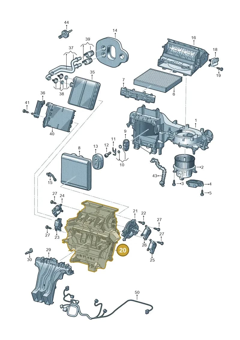 2Q1820353C — Audi A1 Sportback (2018-2025) diagram 837820200, position 20