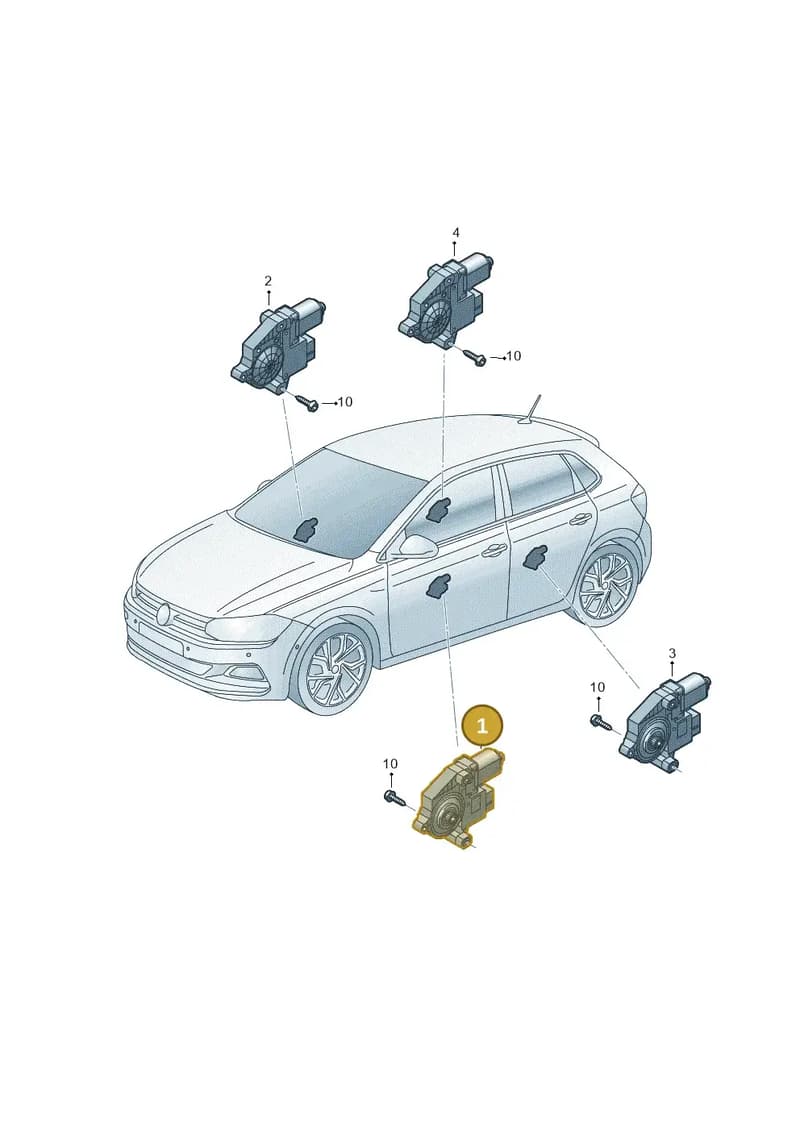 2Q1959405E — Volkswagen Polo (2017-2025) diagram 837959100, position 1