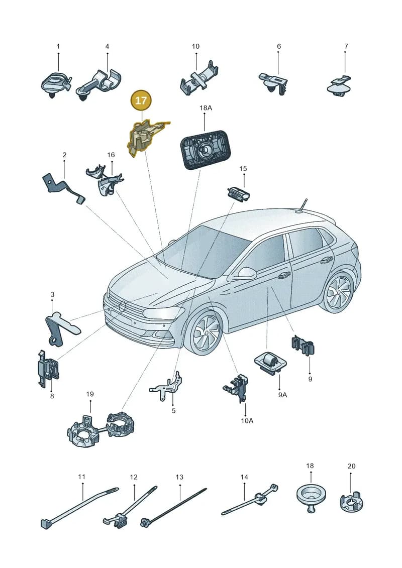 2Q1971615A — Volkswagen GOLF             "ZA." (2005-2007) diagram 602971820, position 17