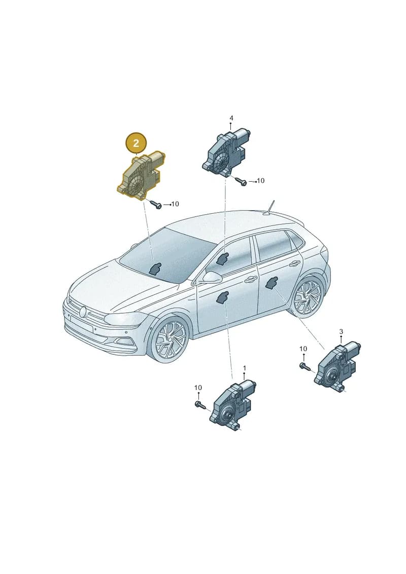 2Q2959405G — Volkswagen Polo (2017-2025) diagram 837959100, position 2