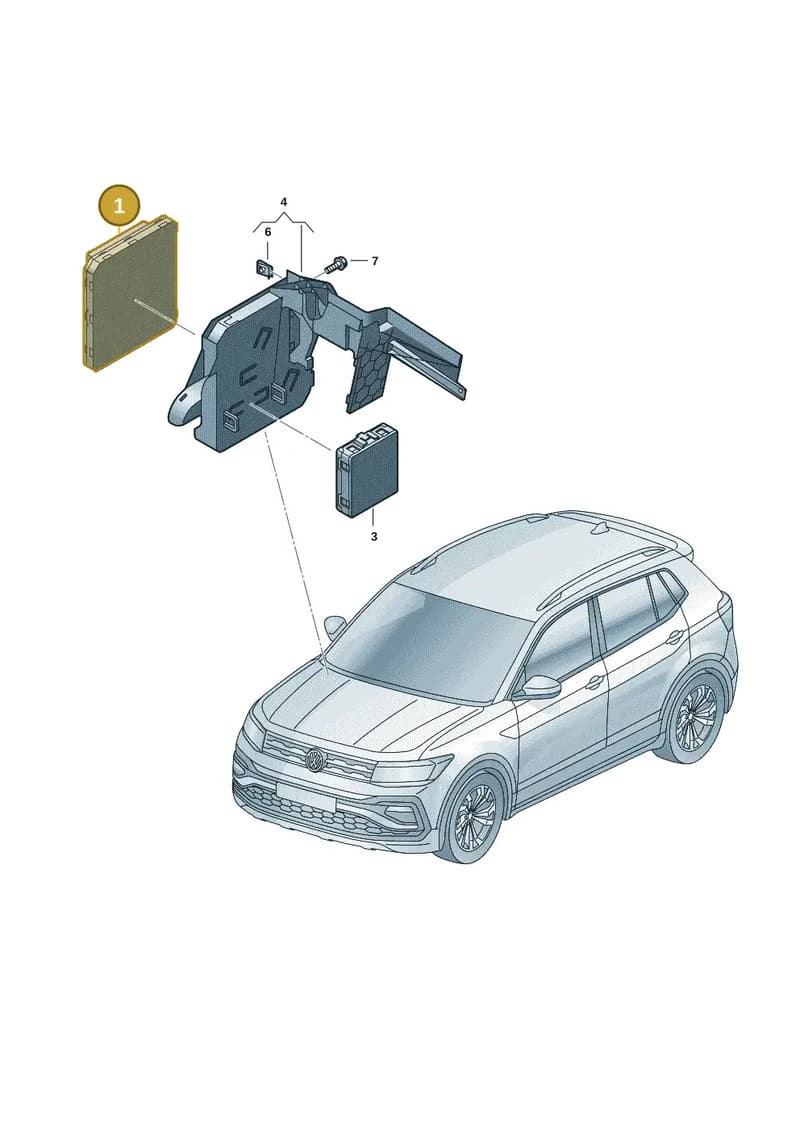 2Q5937190C — Volkswagen Taigun 1.0 (2021-) diagram 62i937500, position 1