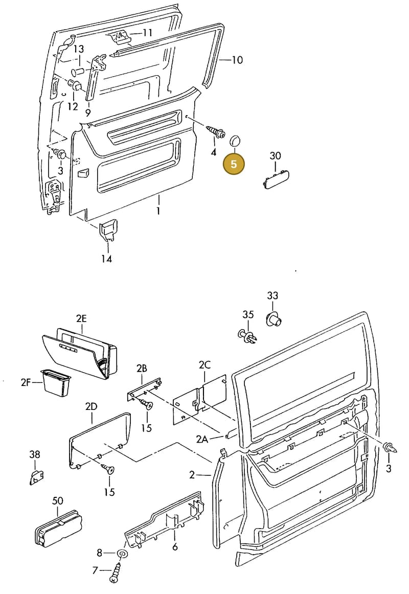 31186716982V — Volkswagen TRANSPORTER SYNCRO (1996-2003) diagram 230867100, position 5