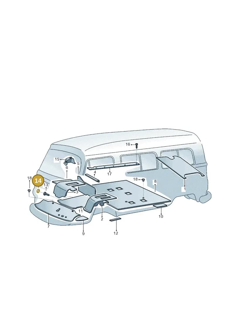 31186716982V — Volkswagen Kombi (1996-2005) diagram 308863000, position 14