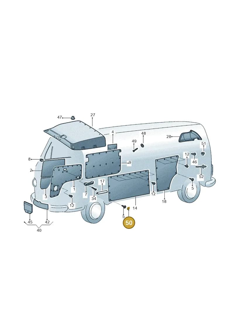 31186716982V — Volkswagen Kombi (2011-) diagram 540867000, position 50