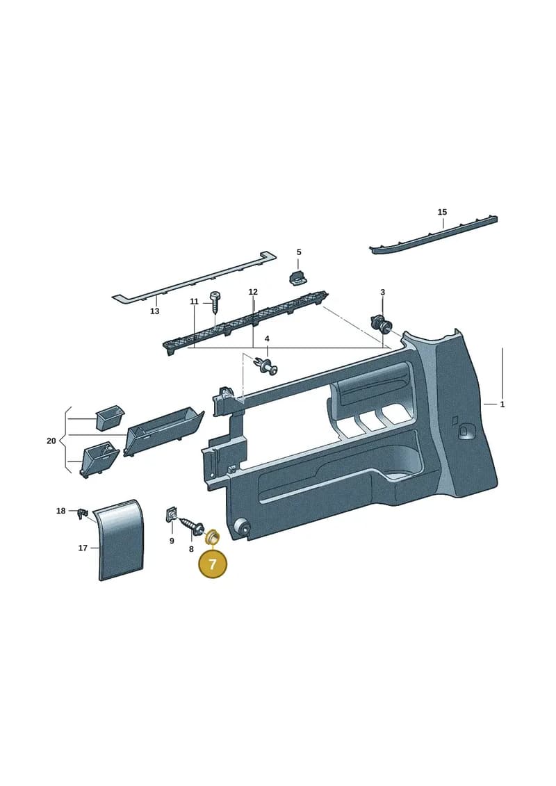 31186716982V — Volkswagen Transporter Multivan (2019-2024) diagram 7em867020, position 7