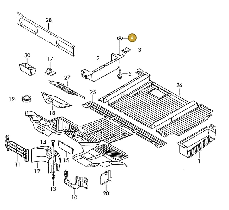 311867169NA2 — Volkswagen LT, LT 4X4 (1996-2003) diagram 176863000, position 4