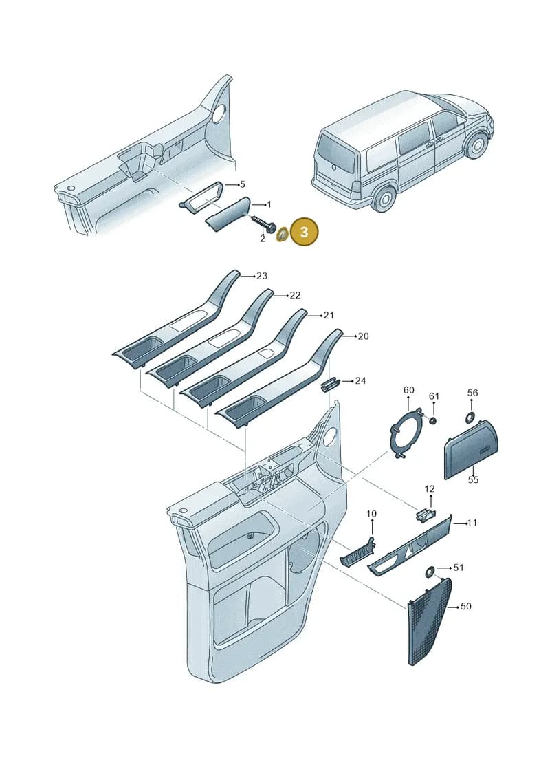 311867169NA2 — Volkswagen Transp. caravelle (2011-2015) diagram 410867400, position 3