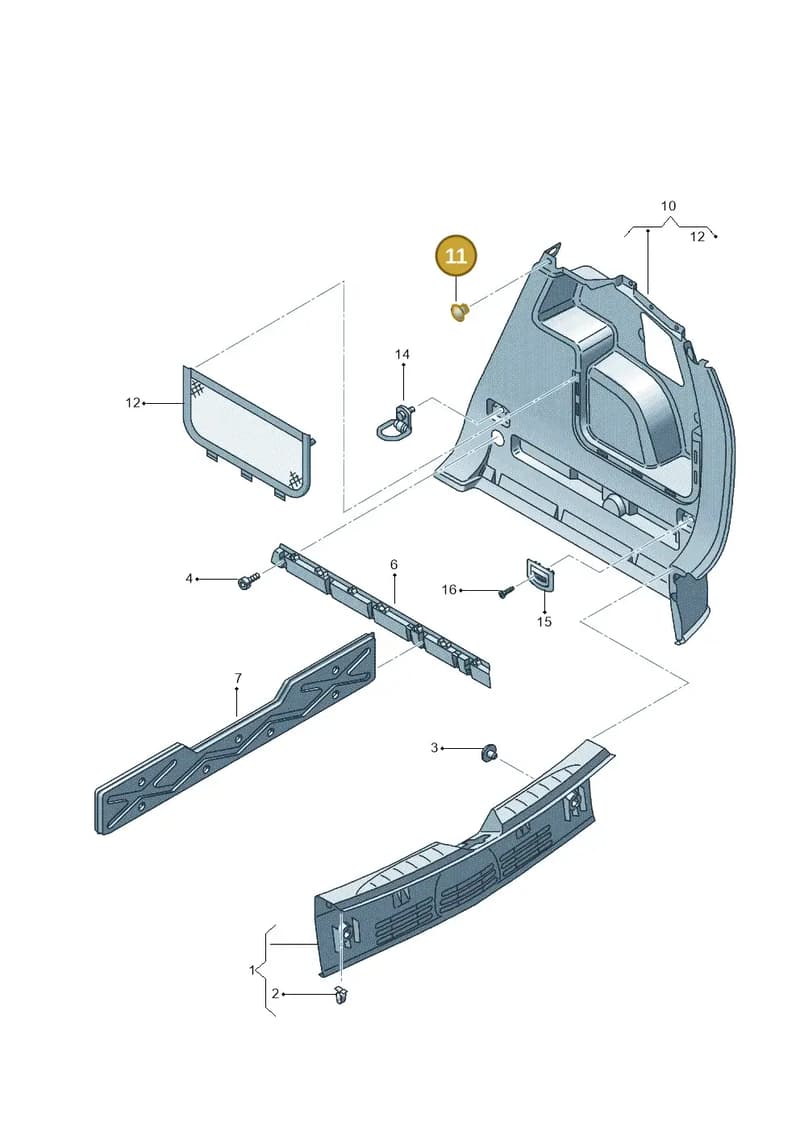35786311901C — SEAT Altea XL (2013-) diagram 418867800, position 11