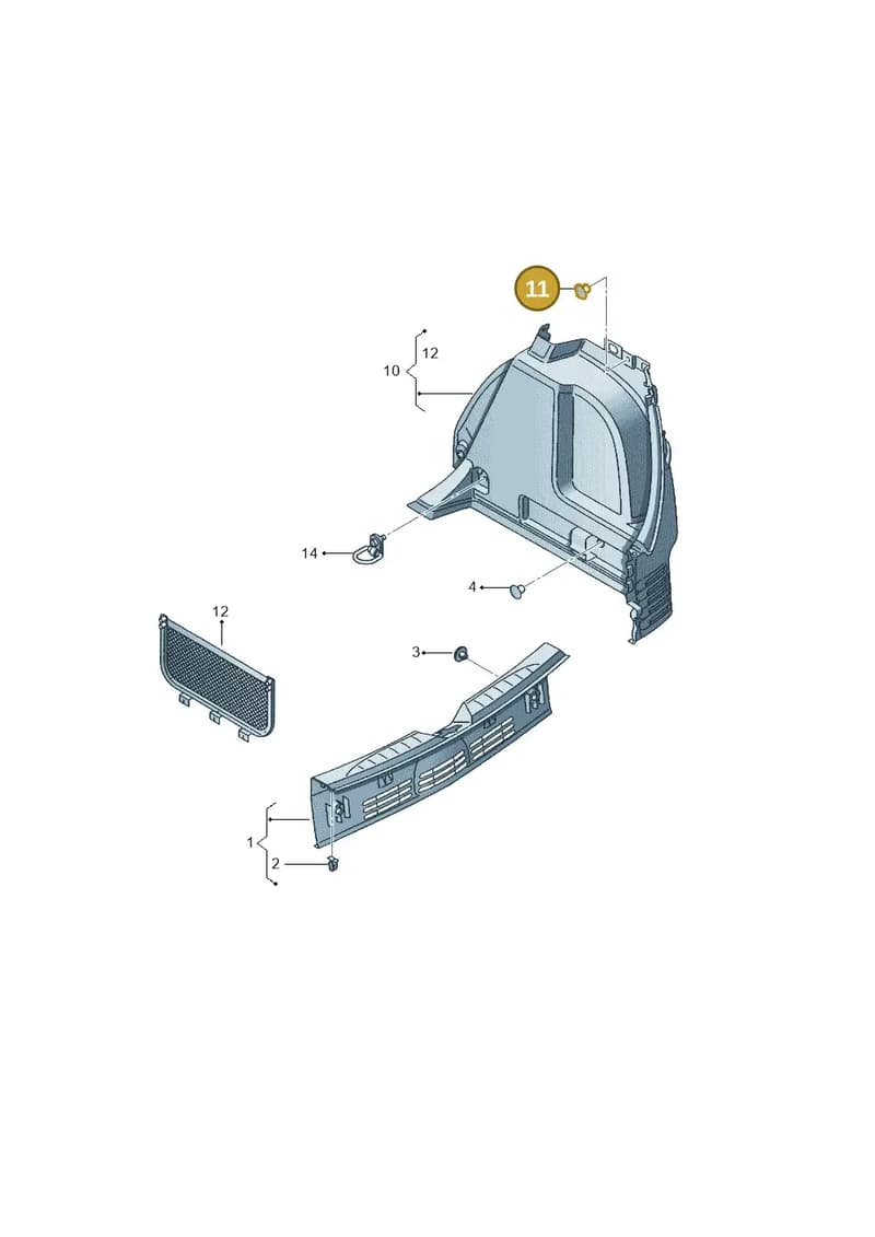 35786311901C — SEAT Leon Stylance (2010-2012) diagram 456867800, position 11