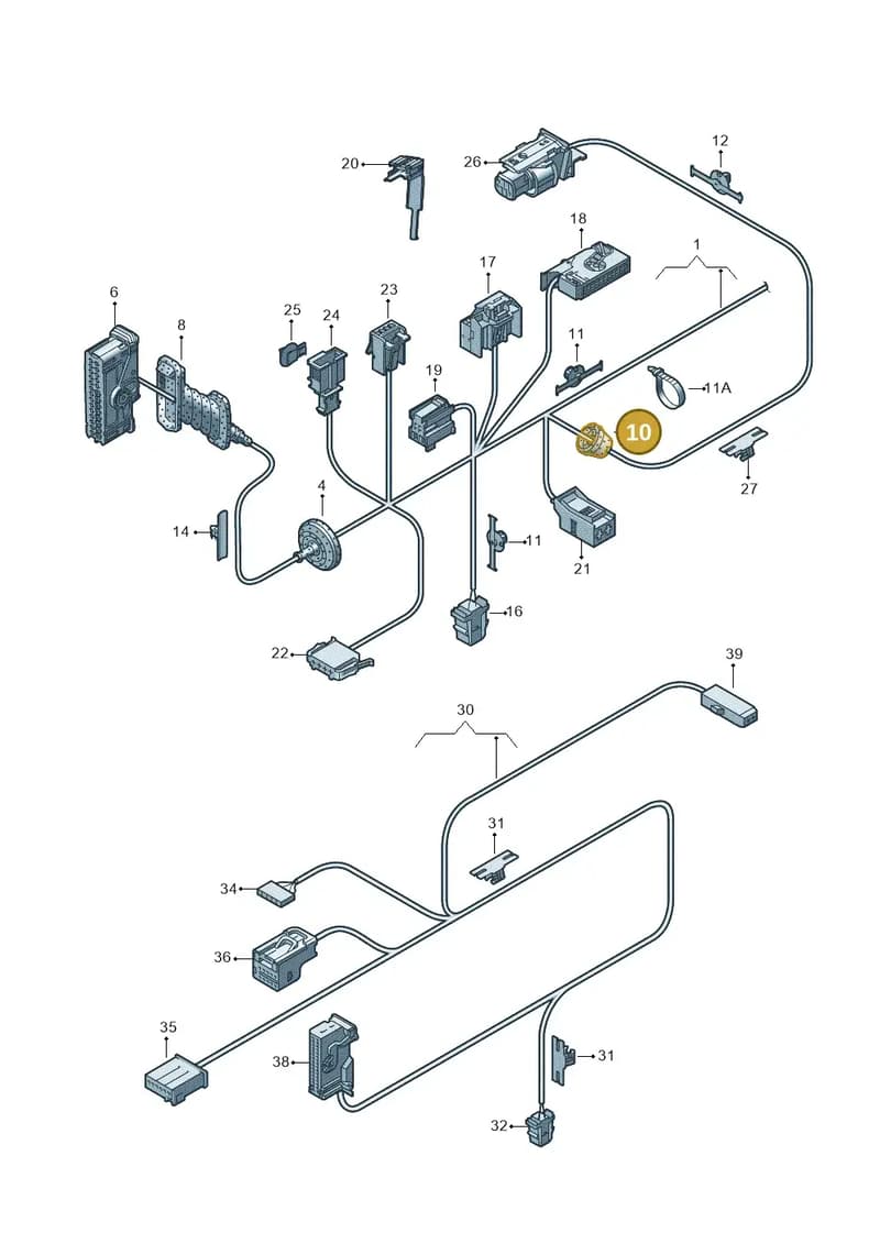 357971913B — Volkswagen Sharan (2015-2022) diagram 689972330, position 10