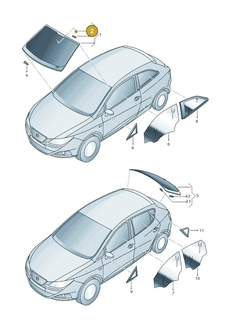 3AA845543B — SEAT Ibiza (2012-) diagram 743845000, position 2
