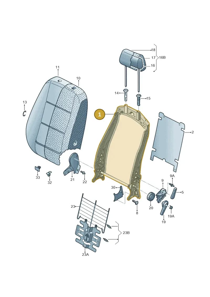 3AA881045AF — Skoda Superb Combi (2015-2024) diagram 851881051, position 1