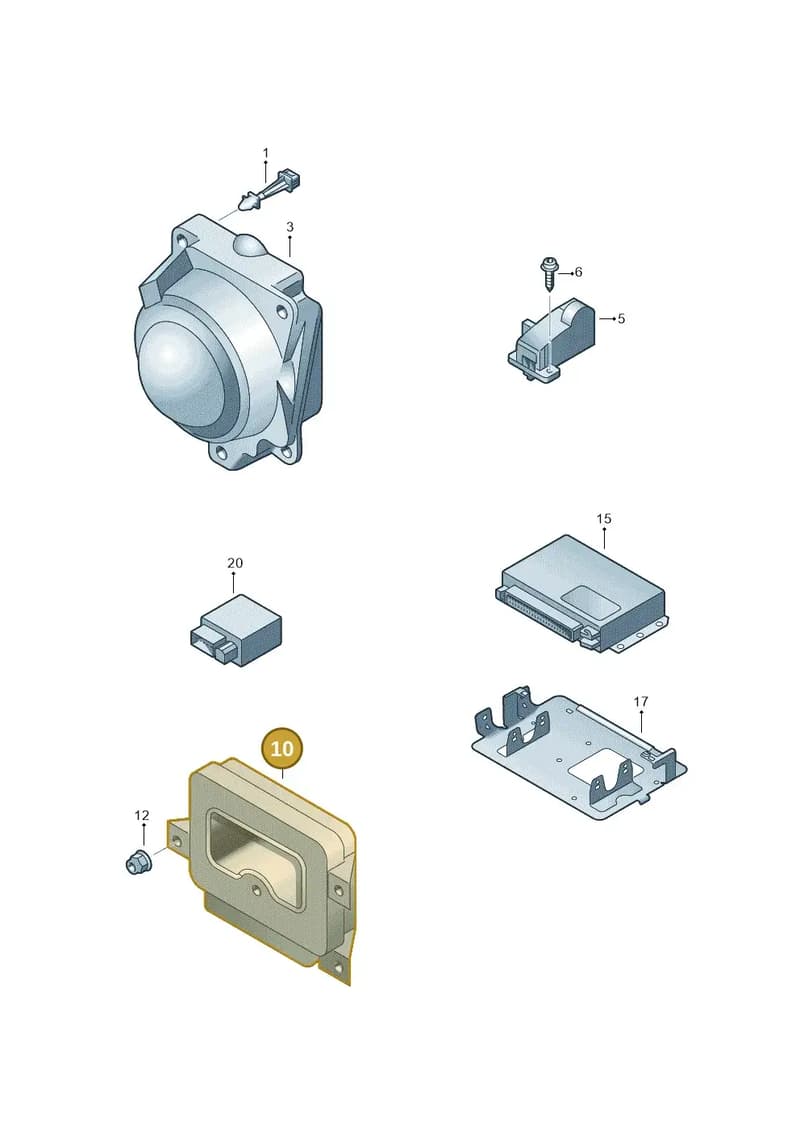 3AA907801J — Volkswagen Passat estate (2008-2011) diagram 460907000, position 10