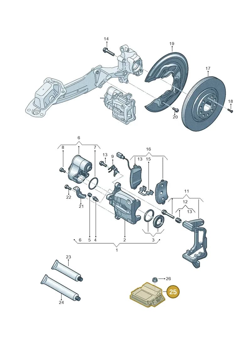 3AA907801J — Audi RS Q3 (2013-2018) diagram 764615700, position 25