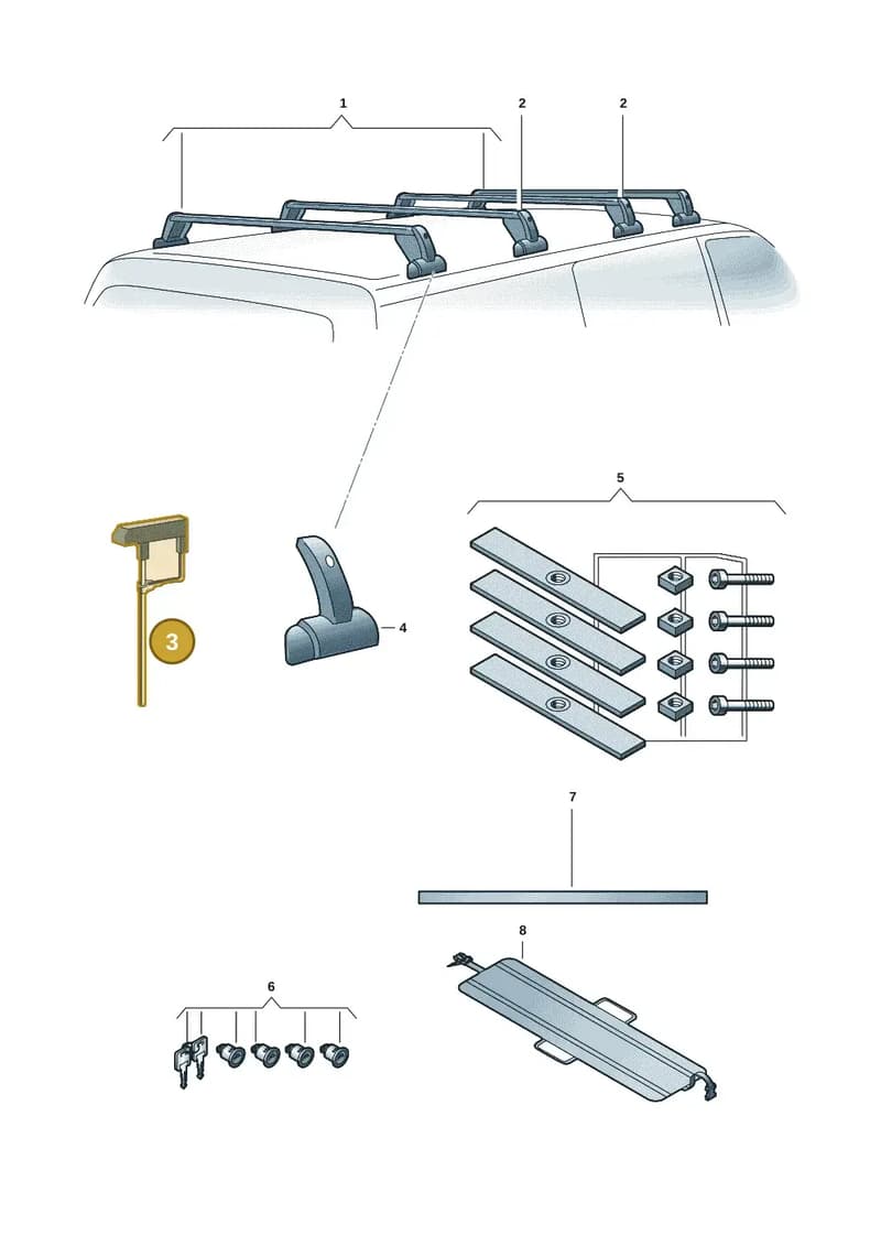 3B0071712 — Volkswagen Transporter Multivan (2019-2024) diagram 7em071030, position 3