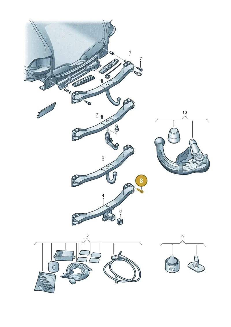 3B0092700WC — Volkswagen Tiguan (2011-2018) diagram 478071100, position 8