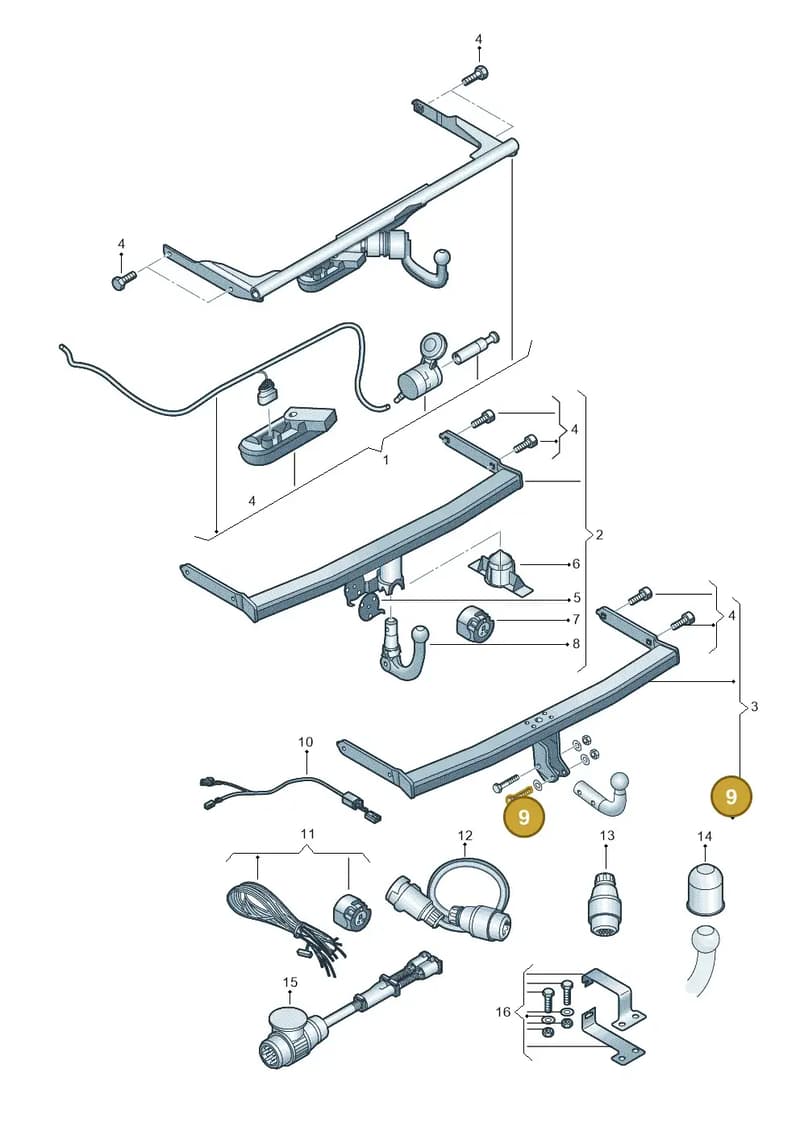 3B0092700WC — Volkswagen Passat Saloon (2014-2024) diagram 793071010, position 9