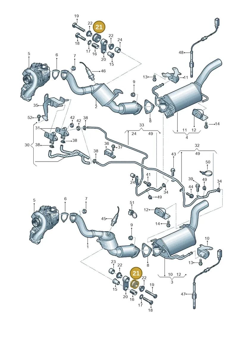 3B0253149 — Audi Q7 qu. 3.0 TDI (2009-2015) diagram 493253750, position 21