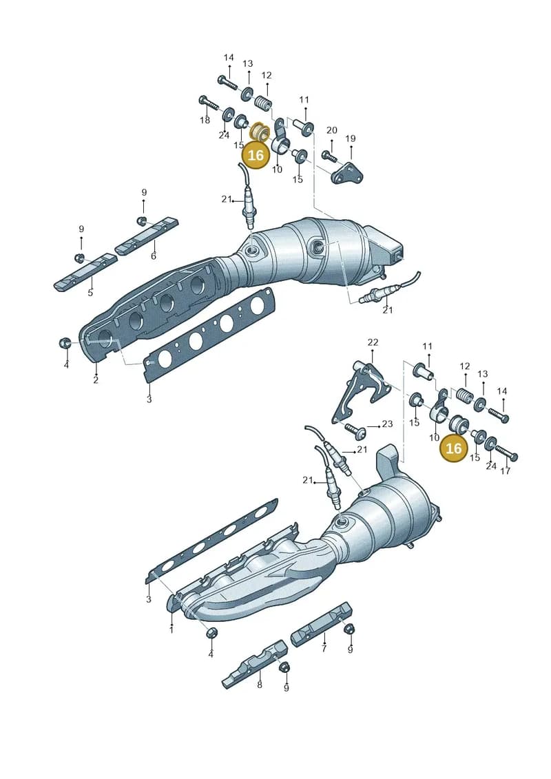 3B0253149 — Audi R8 qu. 5.2 (2012-2015) diagram 603253320, position 16