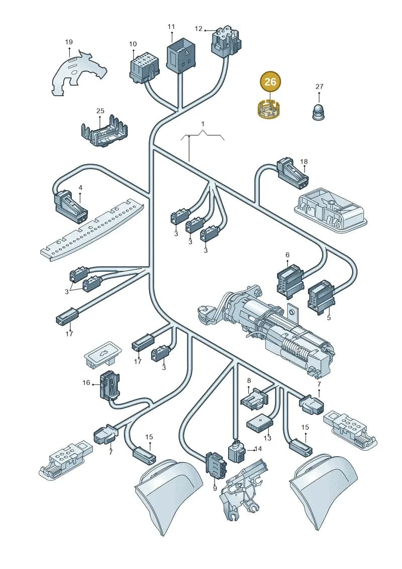 3B0971260 — Audi A6 2.7 TDI (2008-2011) diagram 448972940, position 26