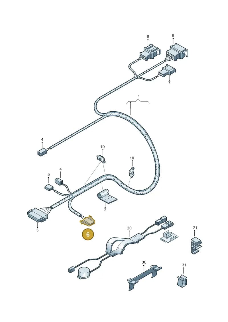 3B0972703 — Volkswagen POLO (1999-2001) diagram 240972300, position 6