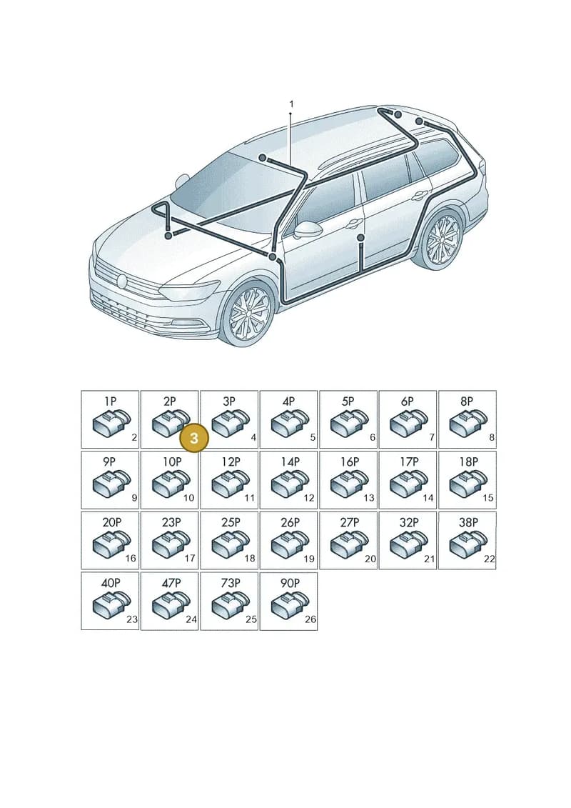3B0972712D — Volkswagen Passat Saloon (2014-2024) diagram 793971900, position 3