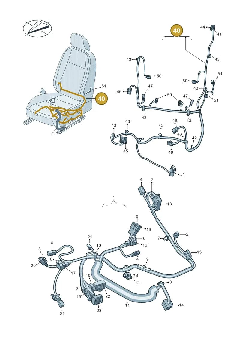 3B4971369E — Volkswagen Arteon (2017-2025) diagram 828972270, position 40