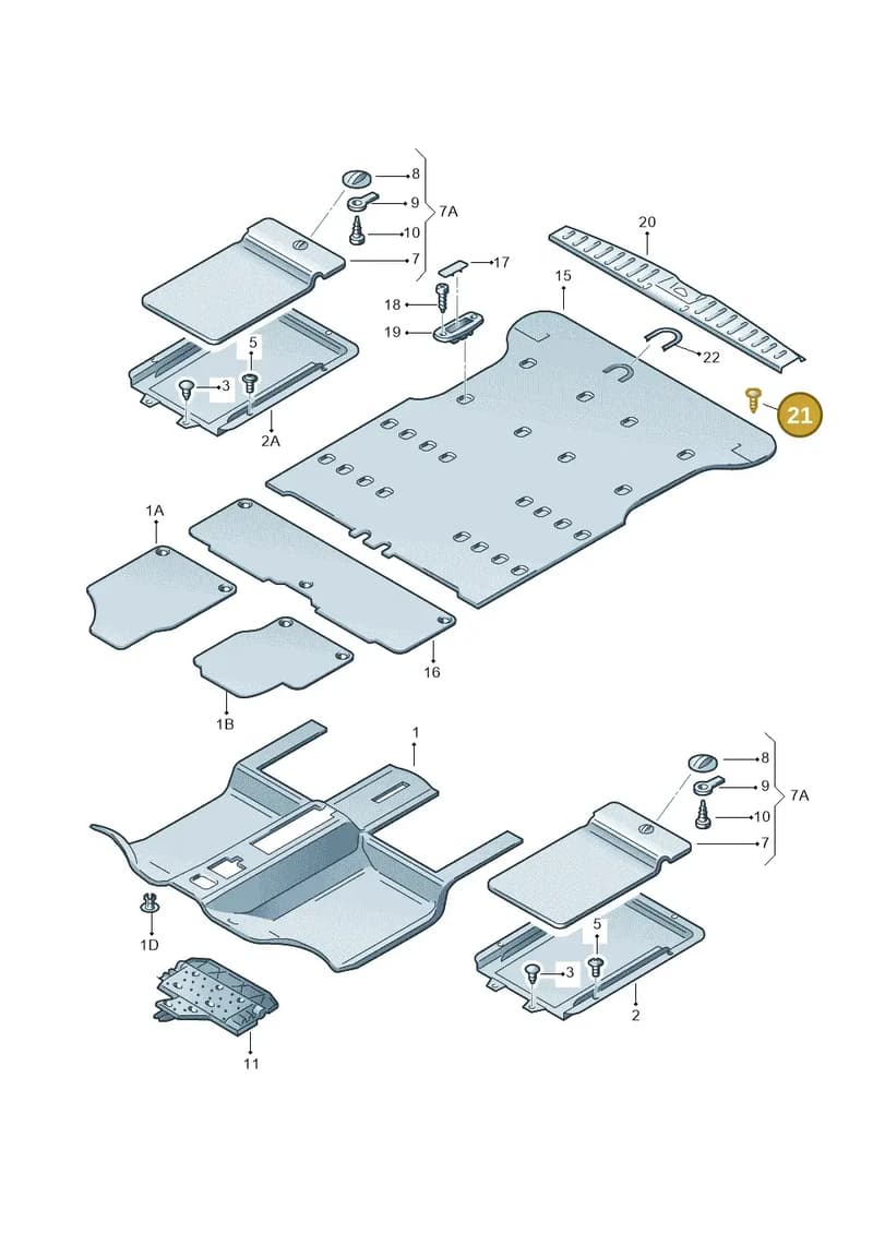 3B58636899B9 — Volkswagen Sharan (2008-2010) diagram 162863000, position 21