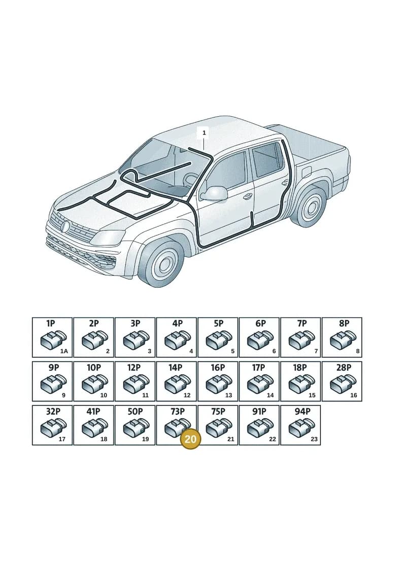 3B9971848 — Volkswagen Amarok (2022-) diagram 2ha971080, position 20