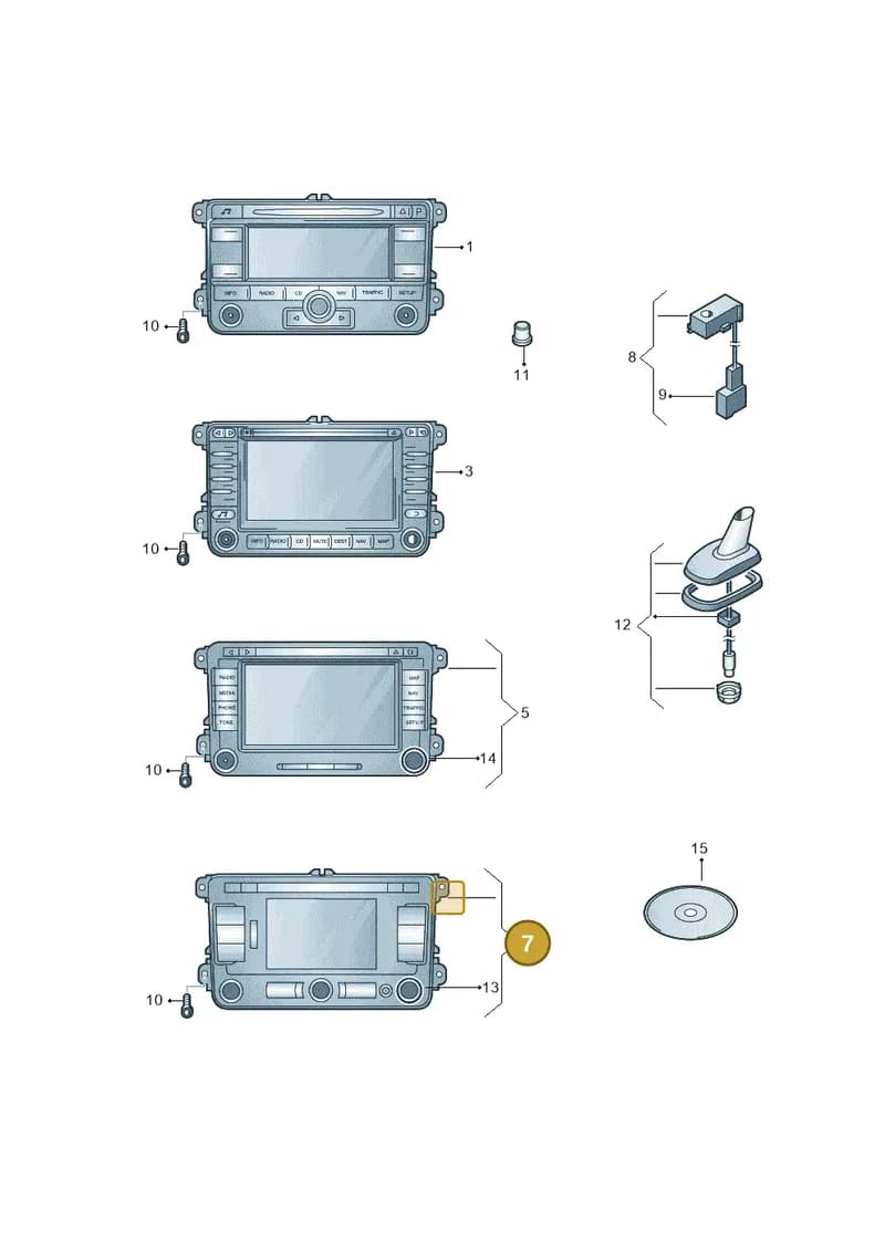 3C0035279HX — Volkswagen Amarok twin cab (2012-2016) diagram 634035000, position 7
