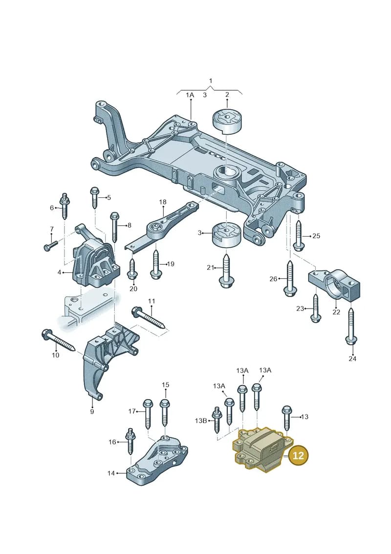 3C0199555AF — Audi Q3 (2014-2019) diagram 855199200, position 12