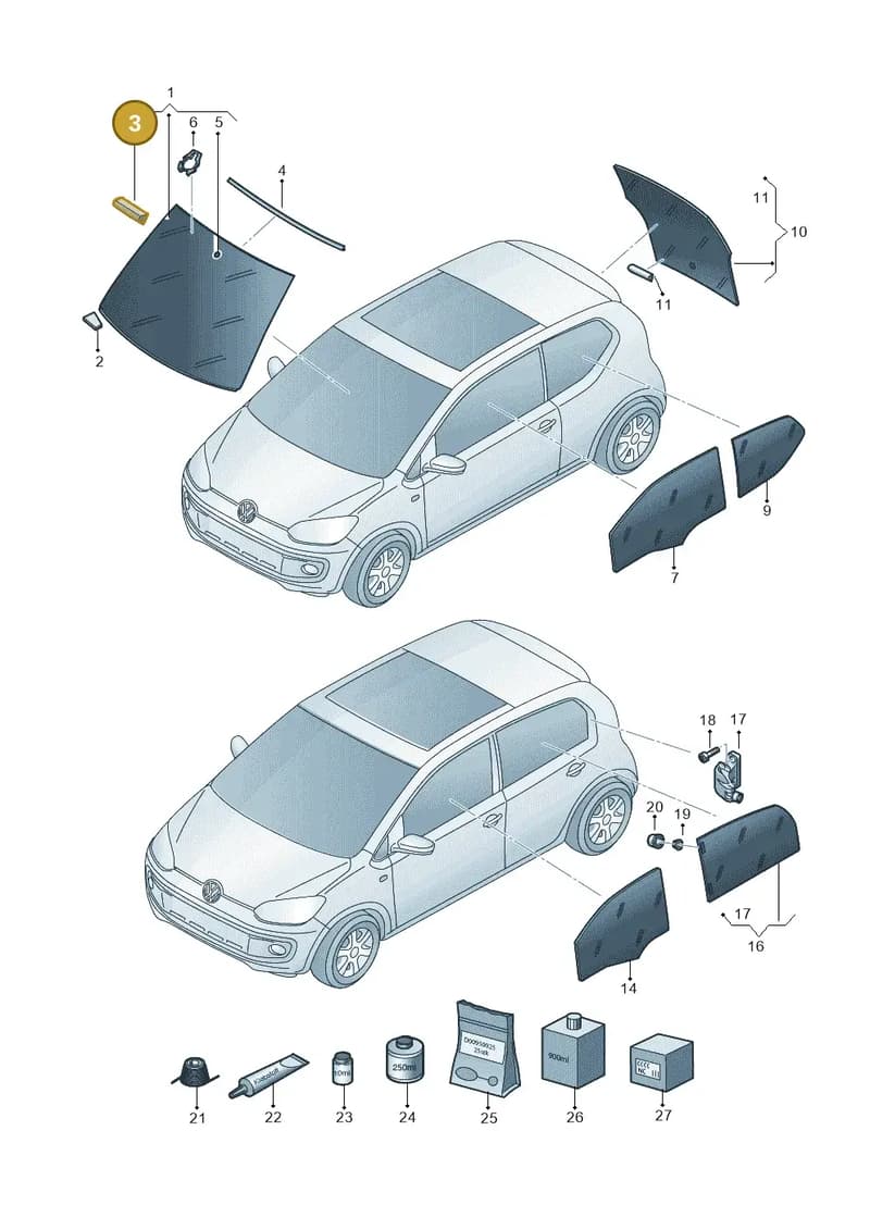 3C0845237 — SEAT Mii Electric (2020-2021) diagram 899845000, position 3