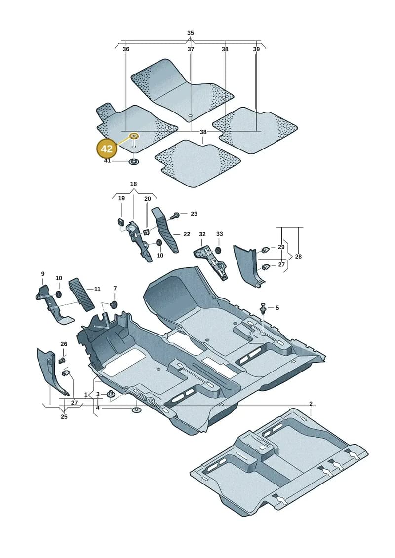 3C08645213G4 — Volkswagen Caddy Maxi Kombi (2020-2024) diagram 2ka863000, position 42