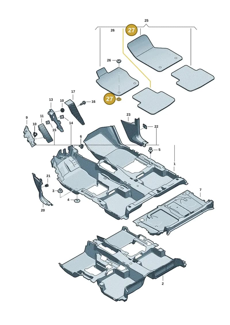 3C08645213G4 — Volkswagen Tiguan 2.0 (2023-) diagram 57x863000, position 27