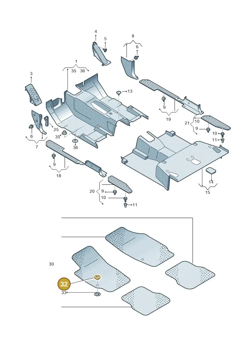 3C08645213G4 — Volkswagen Amarok twin cab (2022-) diagram 894863000, position 32