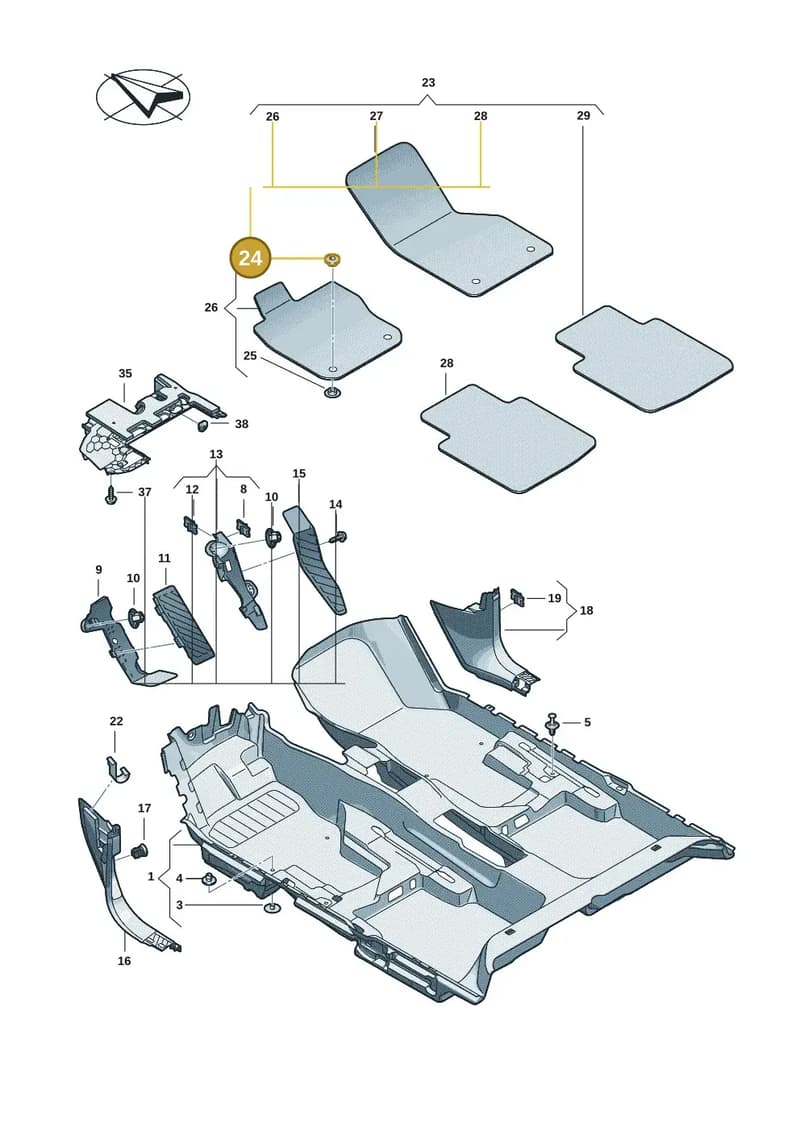 3C08645213G4 — Volkswagen Passat estate (2023-) diagram 3j0863000, position 24
