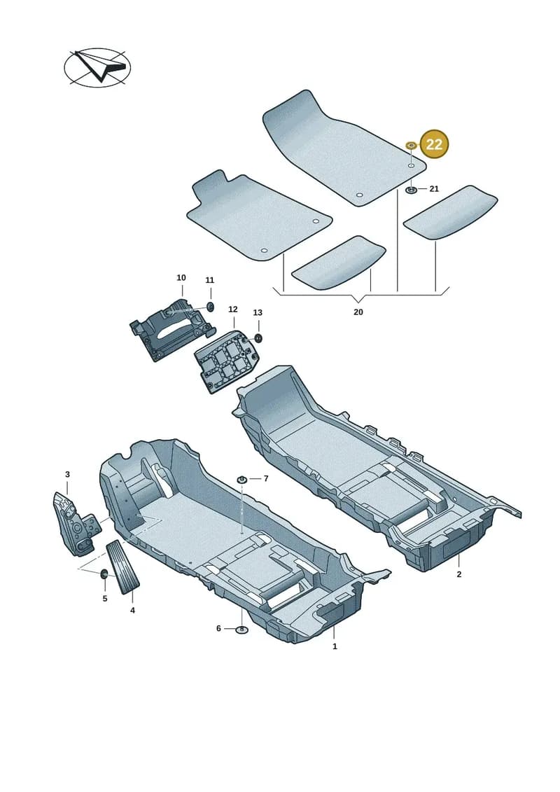 3C0864521DC1 — Audi RS e-tron GT (2020-2020) diagram 4j1863000, position 22