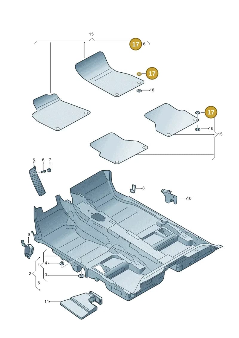 3C0864521DS2 — Audi RS6 Avant (2019-) diagram 435863000, position 17