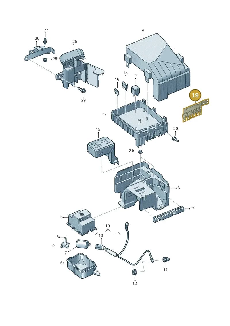 3C0937629D — Audi RS Q3 (2013-2018) diagram 764937200, position 19