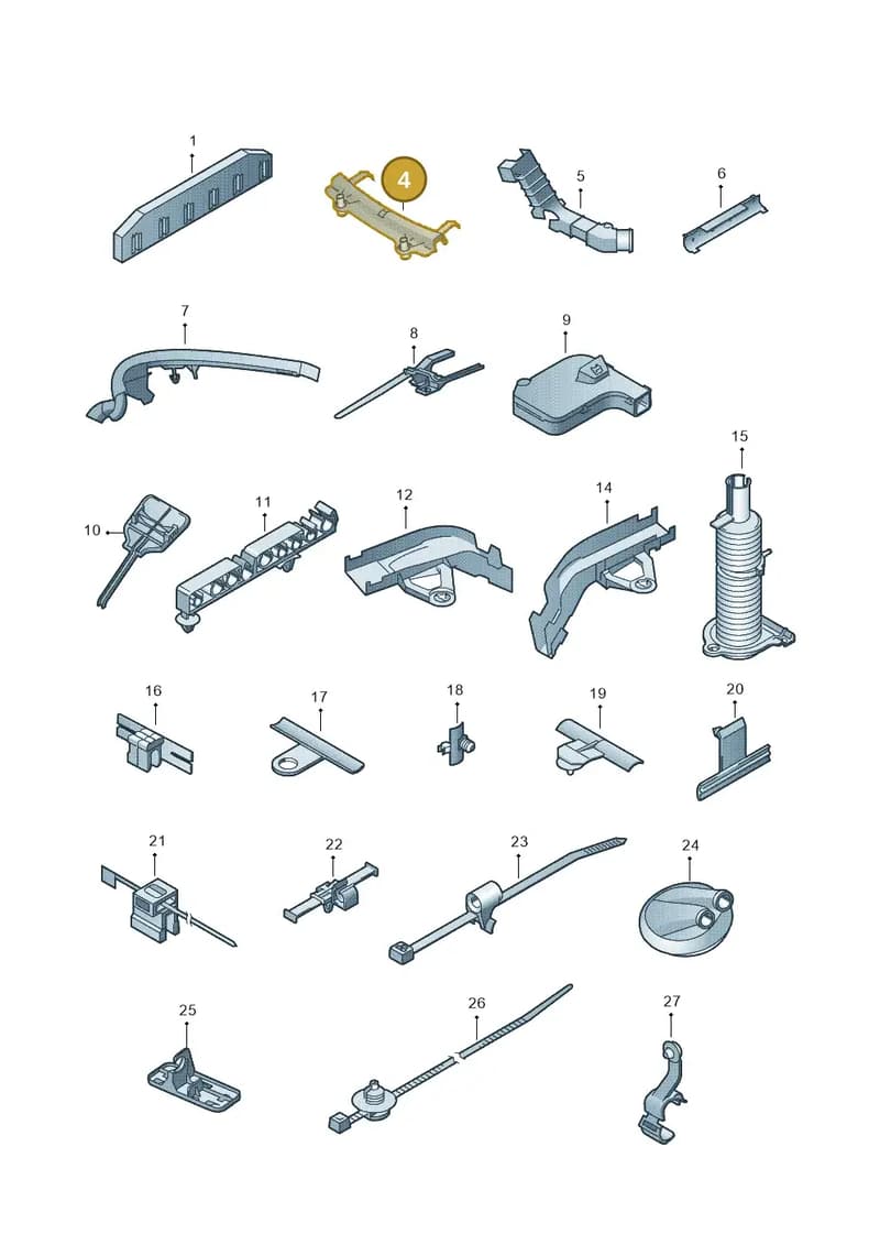 3C0971047 — Volkswagen Tiguan (2011-2018) diagram 634971850, position 4